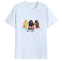 summer new funny girlfriends theme t shirt printed chic top womens fashion tees harajuku o neck casual retro short sleeve