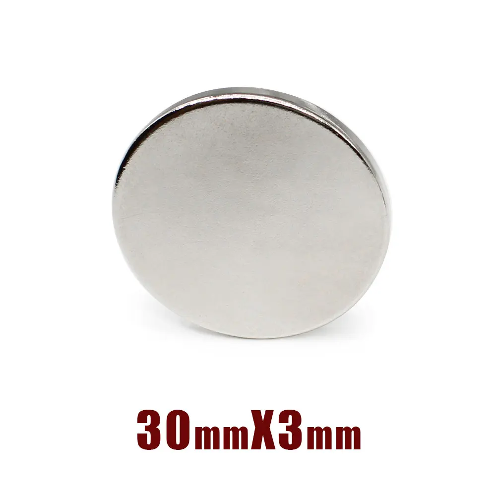 Дисковые мощные магнитные магниты Круглые неодимовые N35 30x3 мм большие