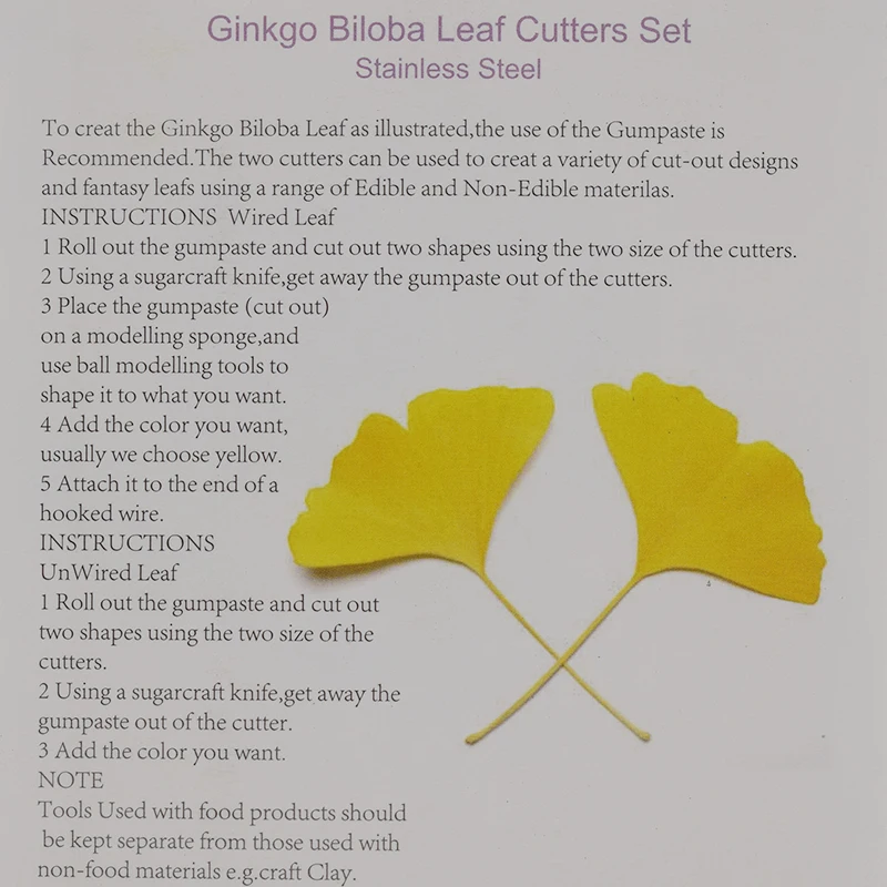 Stainless Steel Ginkgobiloba Leaf Shape Cutting Mould Ginkgo Cutter Clay Tools | Дом и сад
