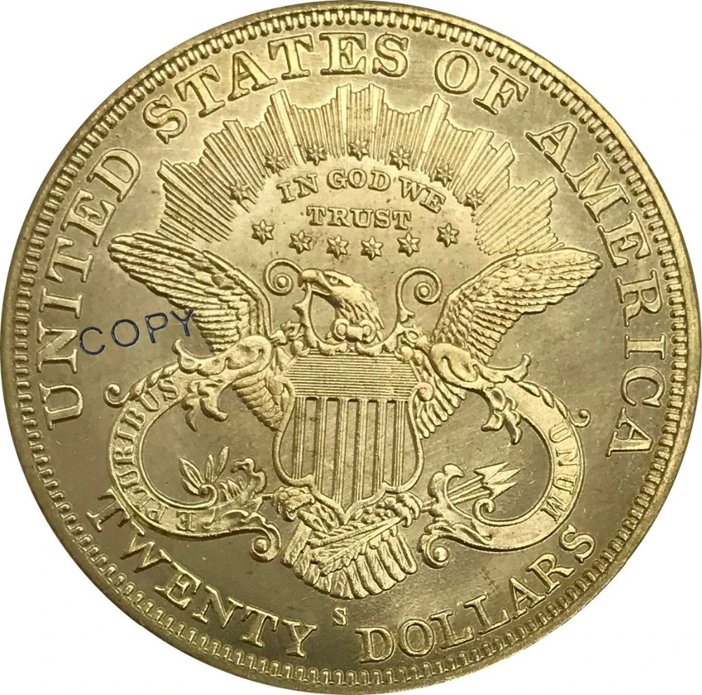 1895 P США 20 двадцати долларов голова свободы двойной Орлан с девизом золотая