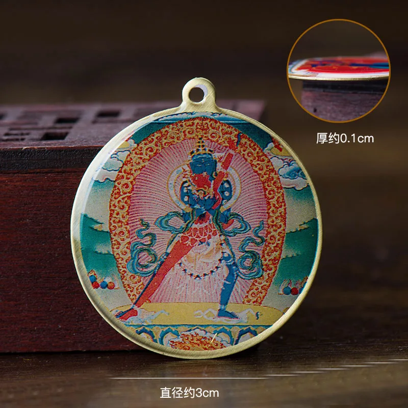 Подвеска из четырёхоружия искусственная кожа тибетский буддизм медная подвеска