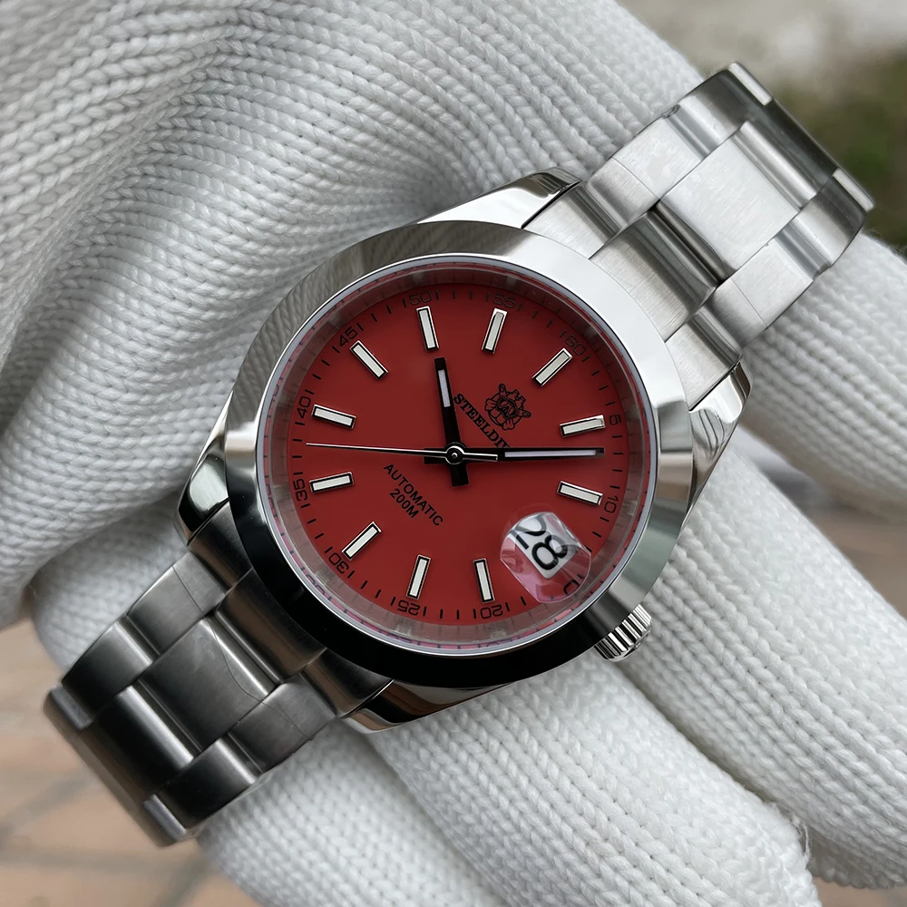 

STEELDIVE Design SD1934 Log Men's Diving Watch 200M Waterproof BGW9 Blue Luminous Japan NH35 Classic Style Mechanical Wristwatch