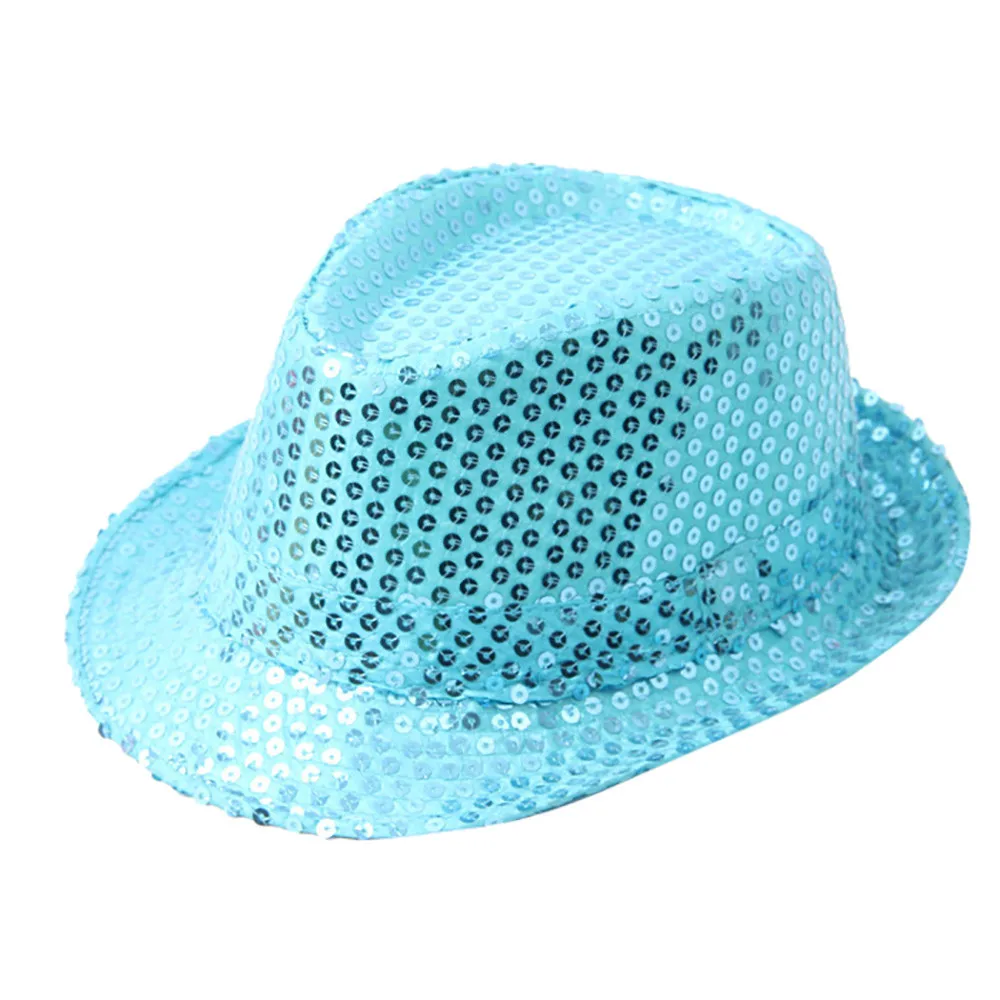 Шляпа Fedora блестящая джазовая для сцены с блестками популярное праздничное
