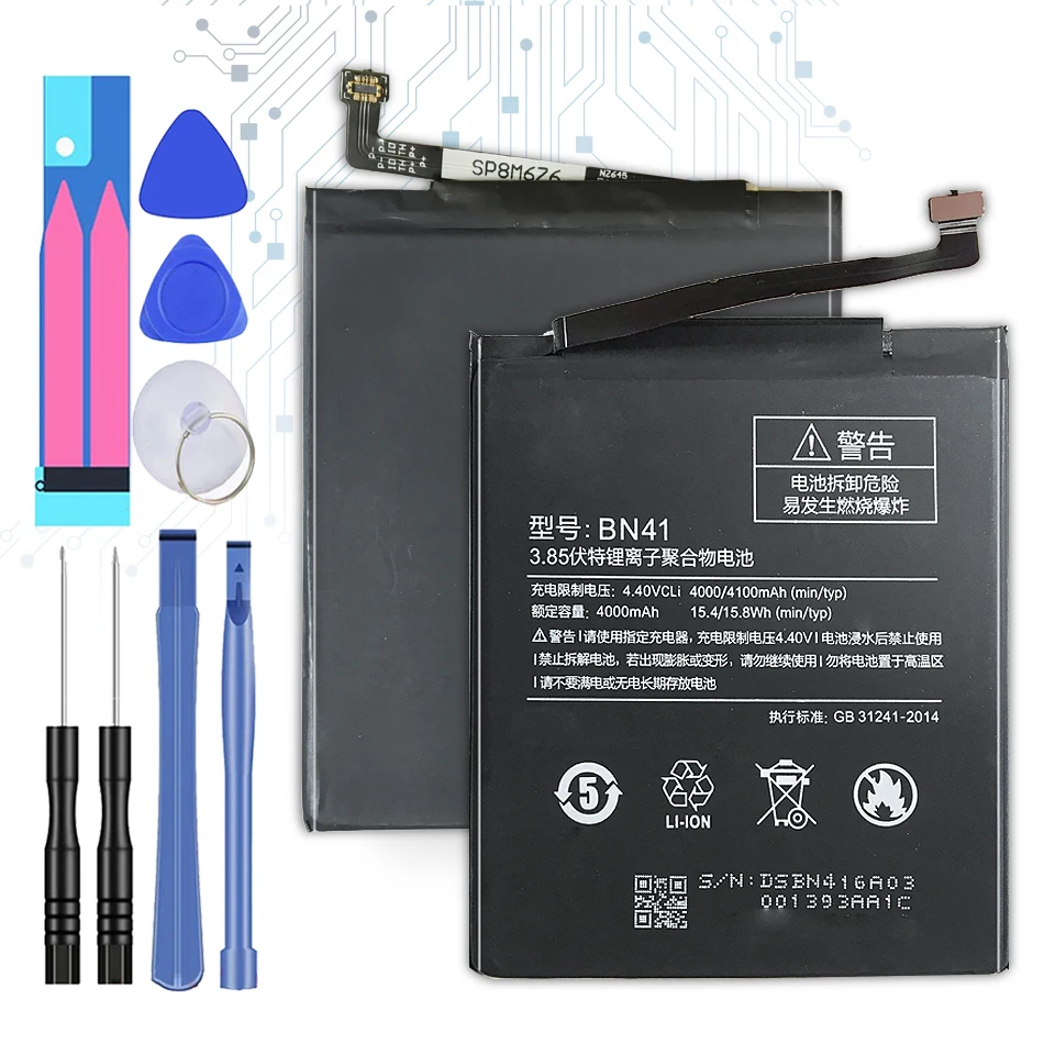 Аккумулятор BN41 для Xiaomi Redmi Note 4 Note4 MTK Helio X20/ 4X Note4X Pro ГБ 64 аккумулятор BN 41 телефон 4100