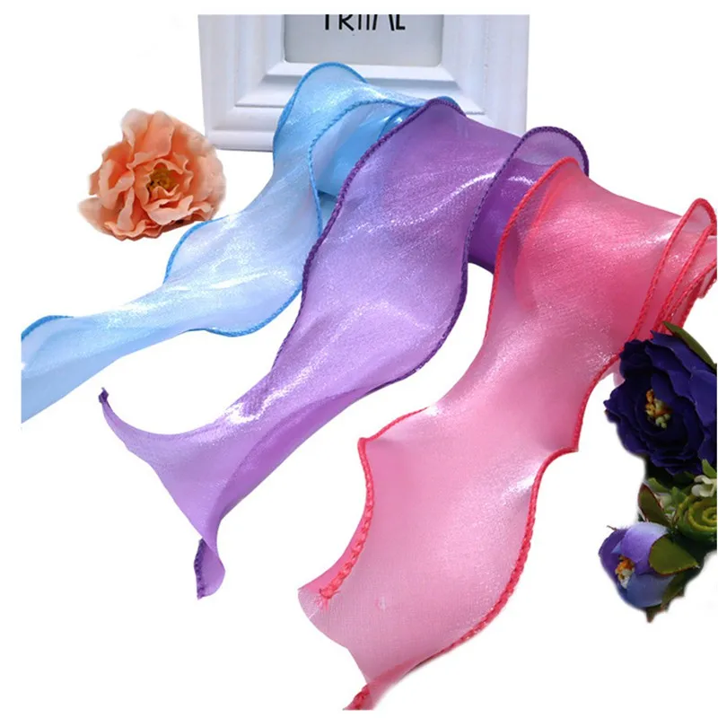 Прозрачная лента из органзы с волнистыми краями 5 см * 25 ярдов аксессуары для