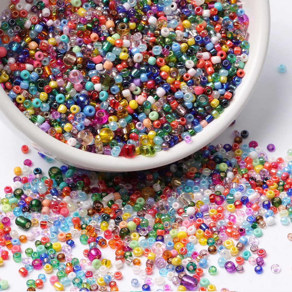 

Glass Seed Beads Bulk,2/3/4mm Craft Seed Beads Small Pony Beads For DIY Handmade Craft Project Bracelet Necklace Jewelry Making