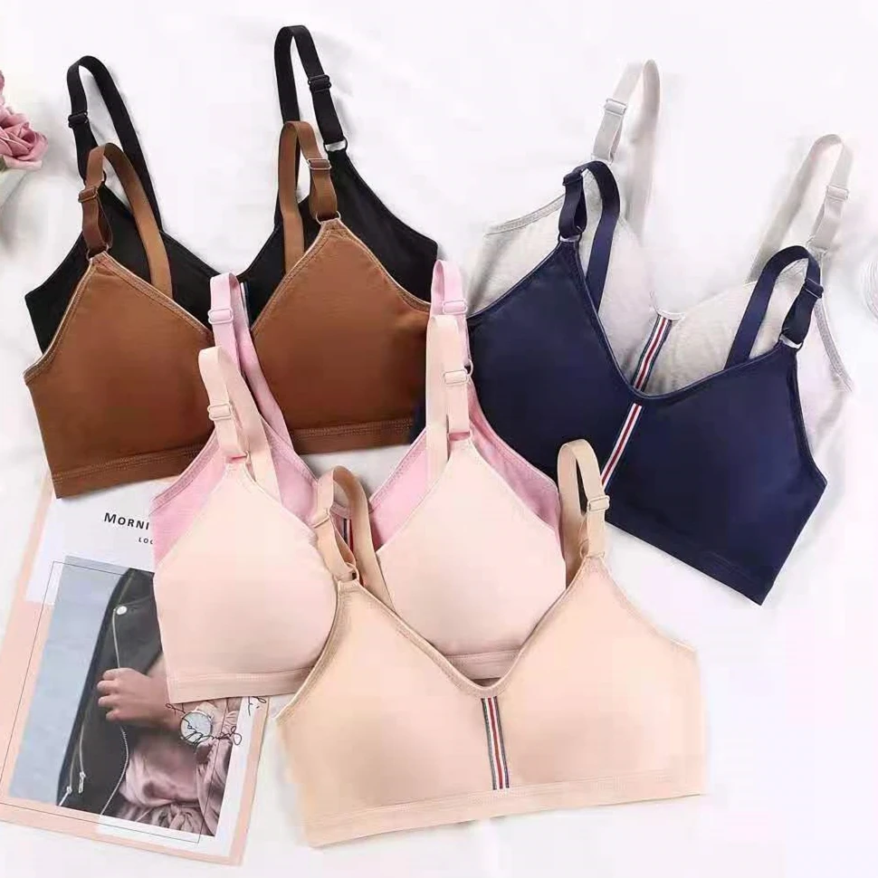 

XUANTAOWU Simple Solid color Seamless Women Padded Bra Sexy Lingerie Wireless Thin Underwear Comfortable Push Up Girl Bralette