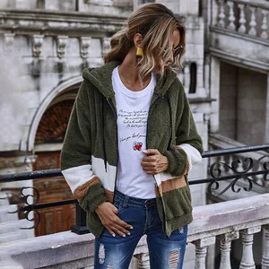 Модная уличная одежда, флисовые пальто и куртки для женщин, новинка сезона осень-зима 2020, куртка с капюшоном на молнии, женские пальто и куртки