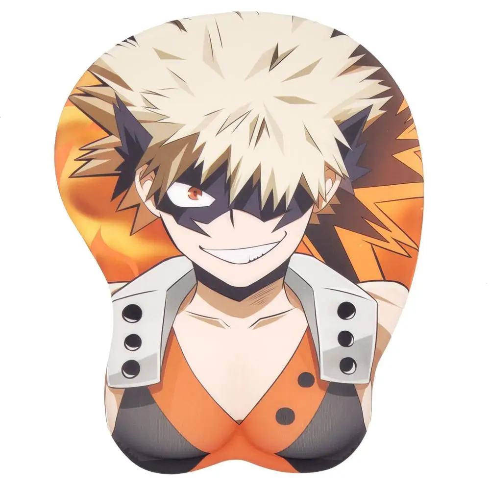 Мой герой Академия Bakugou Katsuki аниме 3D Oppai коврик для мыши упор на запястье|Коврики