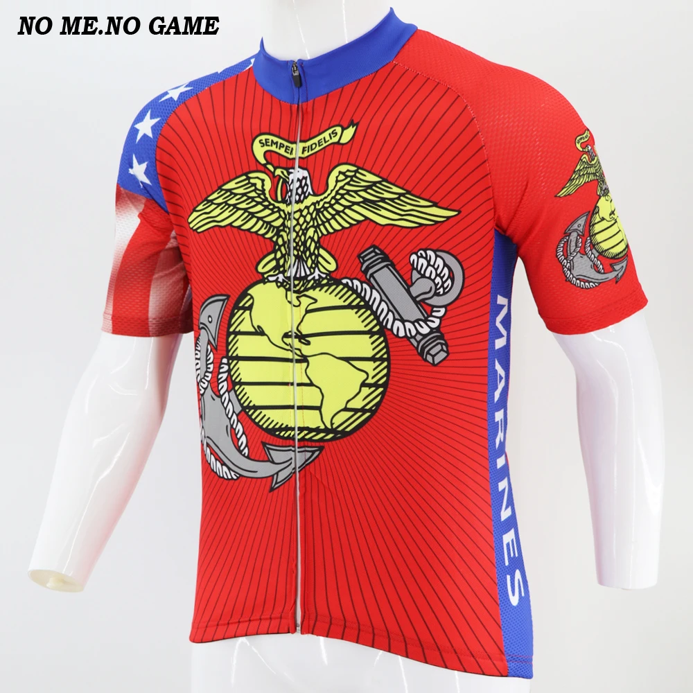 Summer Classic United States Marines Cycling Jersey Men Retro Bike Wear Clothing Road Bicycle Clothes Cool Shirts | Спорт и