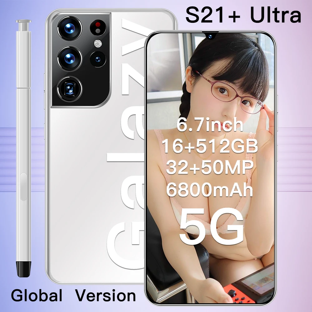 

2021 Global Version Samsang S21 Ultra 6.7 Inch 6800mAh Smartphone 16GB 512GB Deca Core Cellphone MTK6889 Mobile Phone 32MP 50MP
