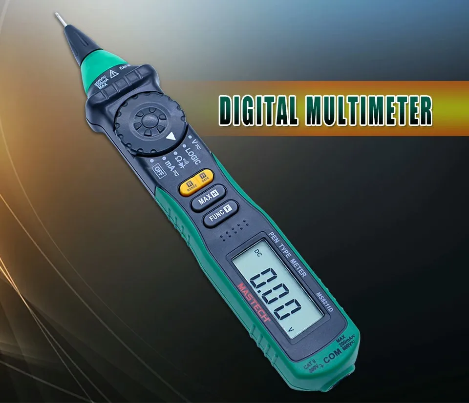 MASTECH MS8211DS Цифровой мультиметр ручка-тип метр Автоматический диапазон DMM мультитестер напряжения тока тестер логического уровня