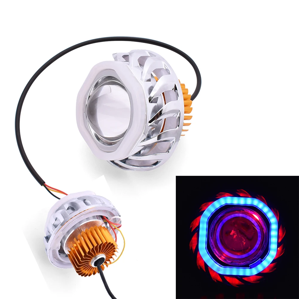 Универсальные мотоциклетные фары Angel Devil Eye дополнительные Противотуманные для