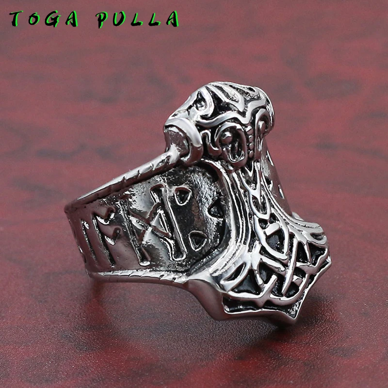 Личность из нержавеющей стали Тор молоток кольцо для мужчин кельтский узел
