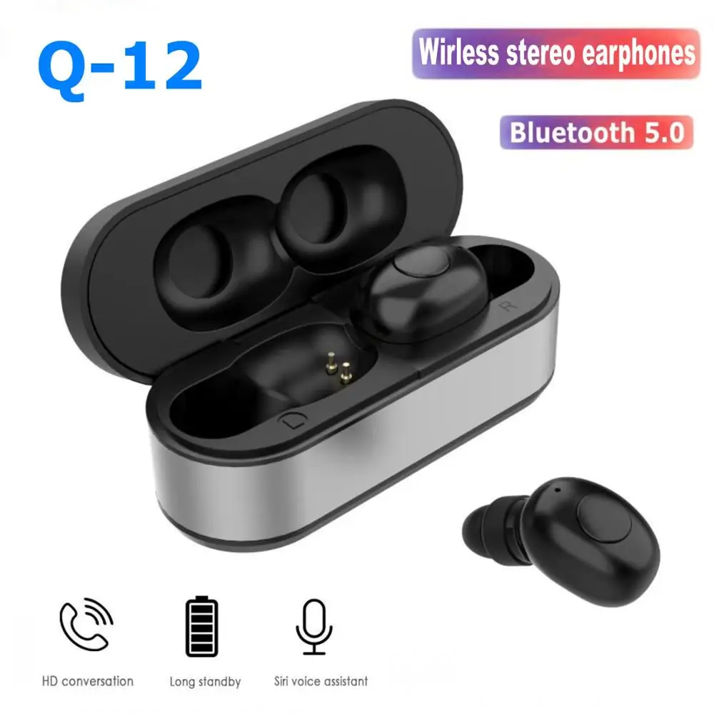 Q-12 TWS наушники Беспроводные Голосовое управление Bluetooth 5 0 Гарнитура