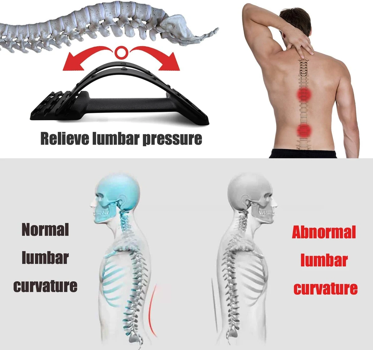 Aptoco массажер для спины магические поясничные носилки Поддержка Поясничного