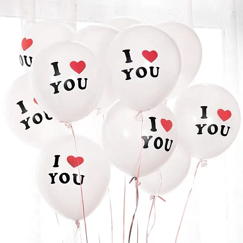 

100PCS I Love Your Wedding Confession Romantic Wedding Party Ballons Accessories Bachelorette Decoration Evening Accessory Event