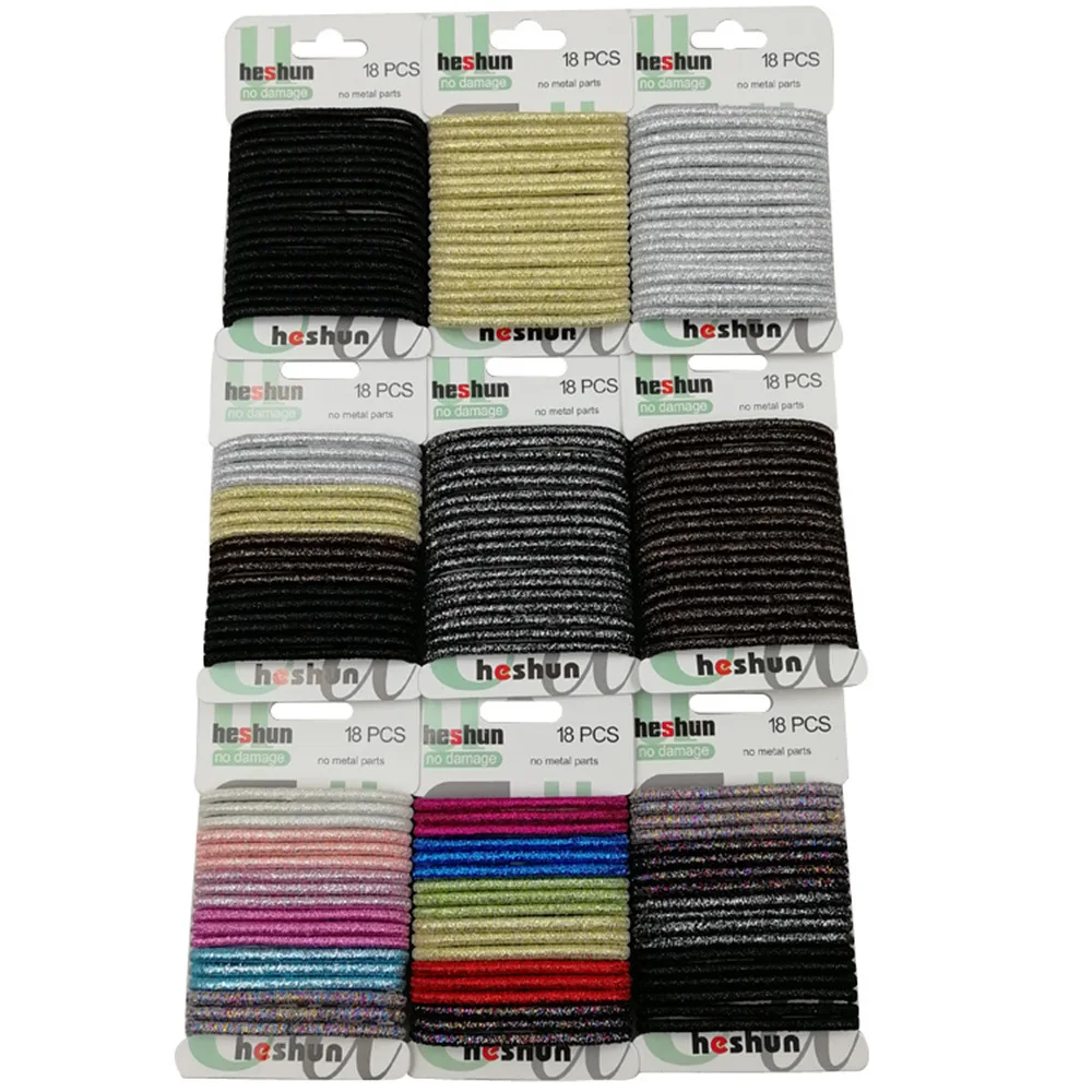 Новая эластичная блестящая резинка для волос ширина 4 мм 18 шт./компл.| |