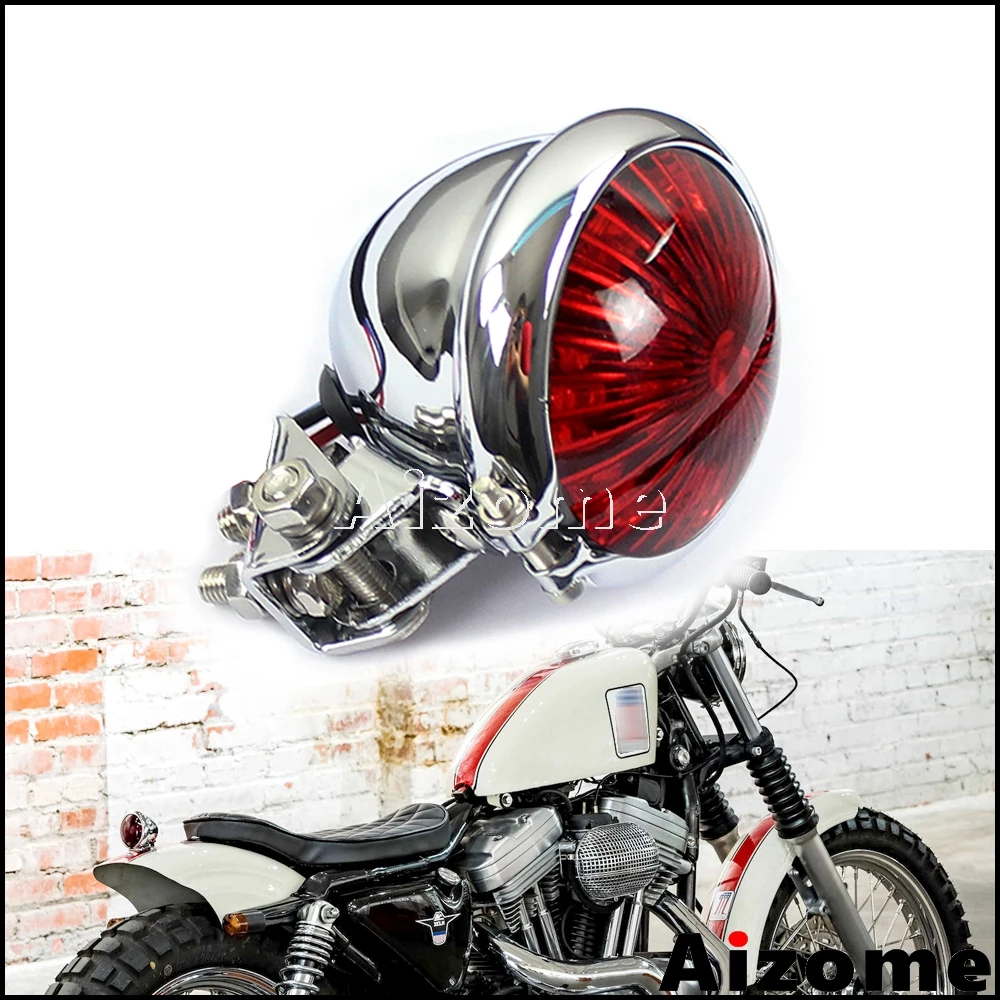 Мотоцикл 2 линзы светодиодные задние фонари Стоп задний свет для Harley Cafe Racer Bobber