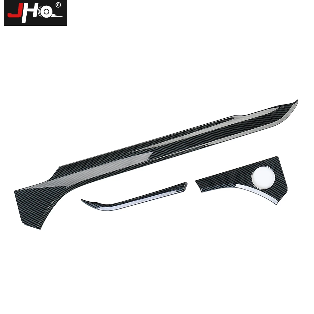 

JHO ABS Carbon Grain Car Instrument Dashboard Side Strip Cover Trim For Ford Explorer 2020 XLT Limited Platinum ST Accessories