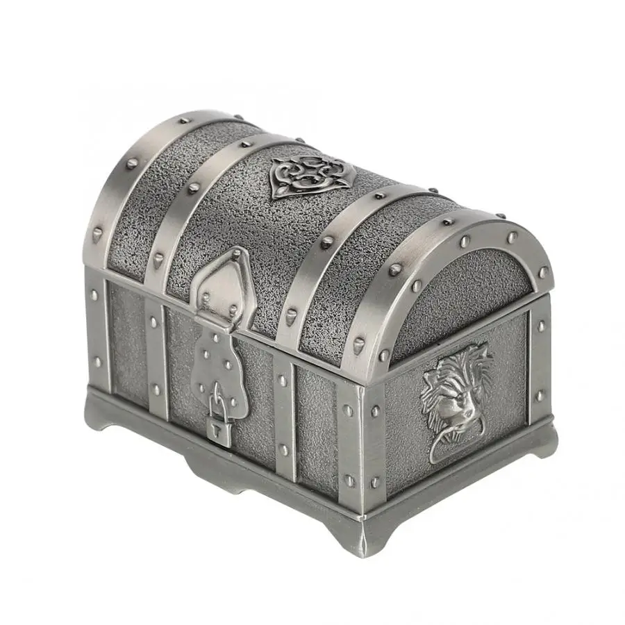 Vintage Style Rectangle Shape Treasure Chest Jewelry Box Storage Zinc Alloy Watch Gift Box(7*5*5) Displayj | Украшения и