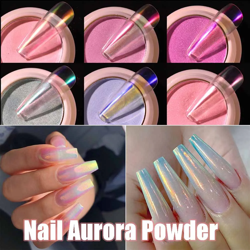 1 г/кор. Прозрачные голографические блёстки для ногтей зеркальные неоновые