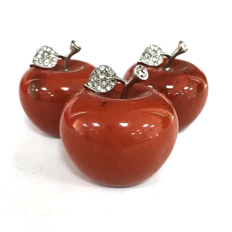 1 шт. натуральный камень кристалл красная яшма яблоко декоративный кварц