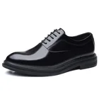 Мужские классические туфли, простая Водонепроницаемая формальная деловая обувь, заостренный носок, увеличивающая рост, кожаные, большие размеры, весна-осень