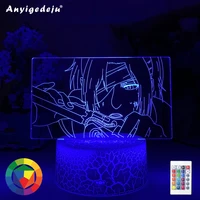 newest anime 3d lamp attack on titan hange zoe light for bedroom decoration kids gift attack on titan led night light hange zoe
