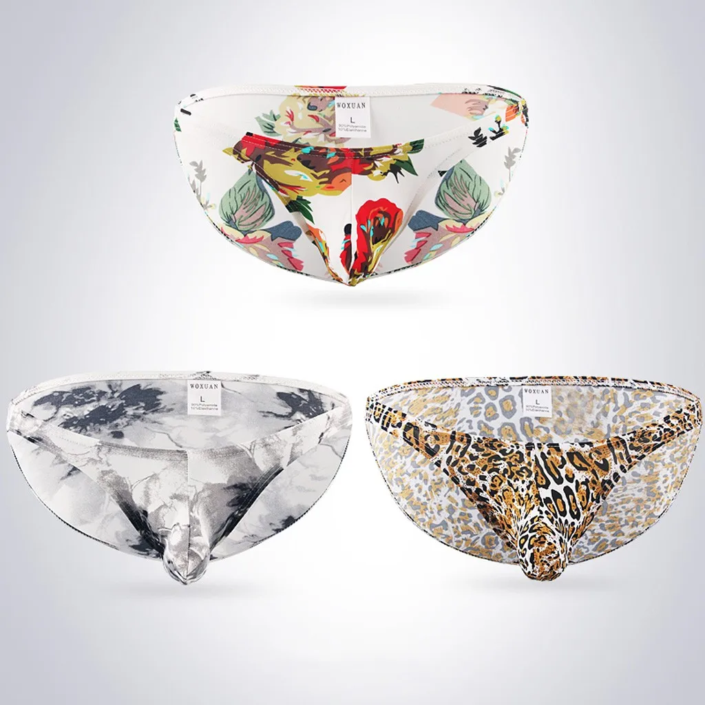 Мужские трусы новинка сексуальные мужские с принтом модное нижнее белье одежда