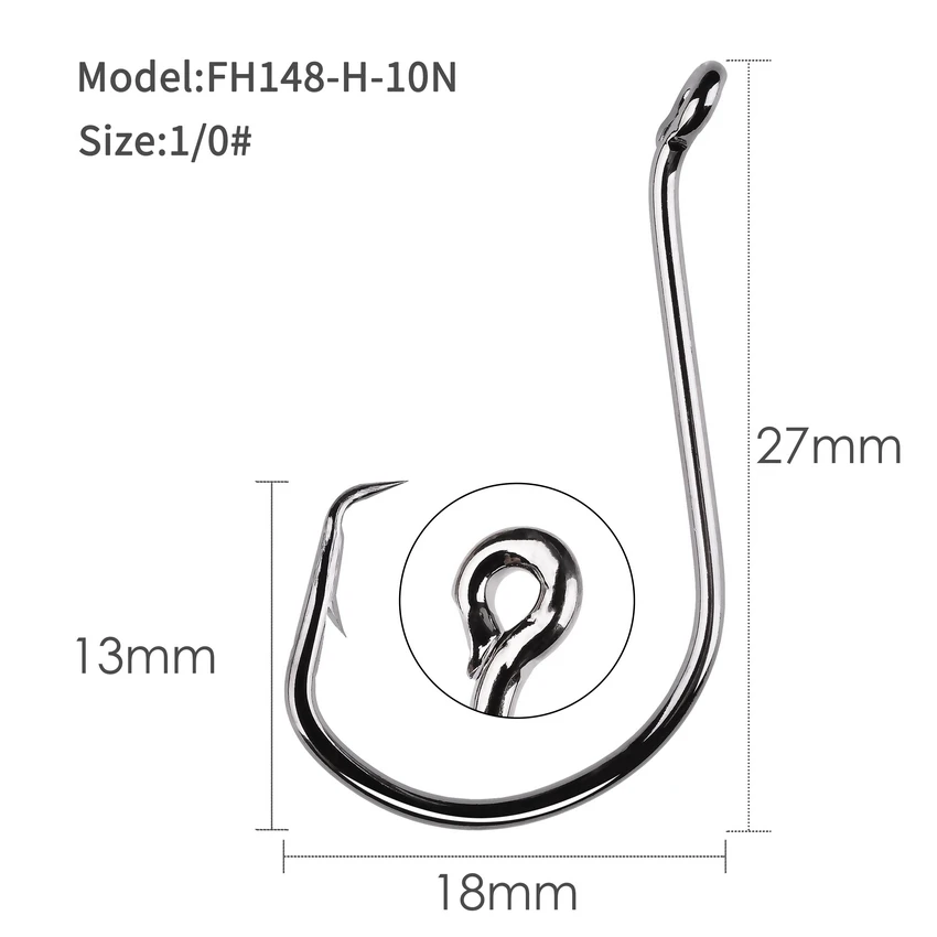 Рыболовный крючок 100 шт. рыболовные крючки черные в виде осьминога большой размер