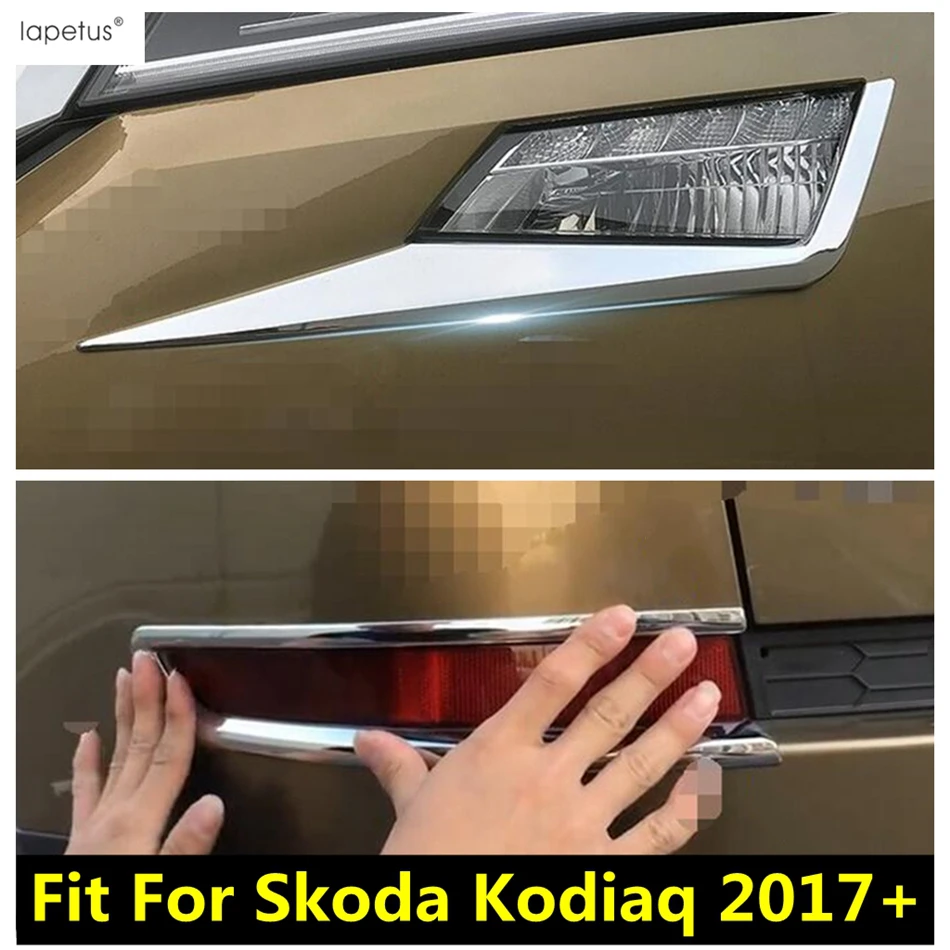 

Front Rear Fog Light Lamp Eyelid Eyebrow Rearview Mirror Strip Window Wiper Cover Trim Accessories For Skoda Kodiaq 2017 - 2020