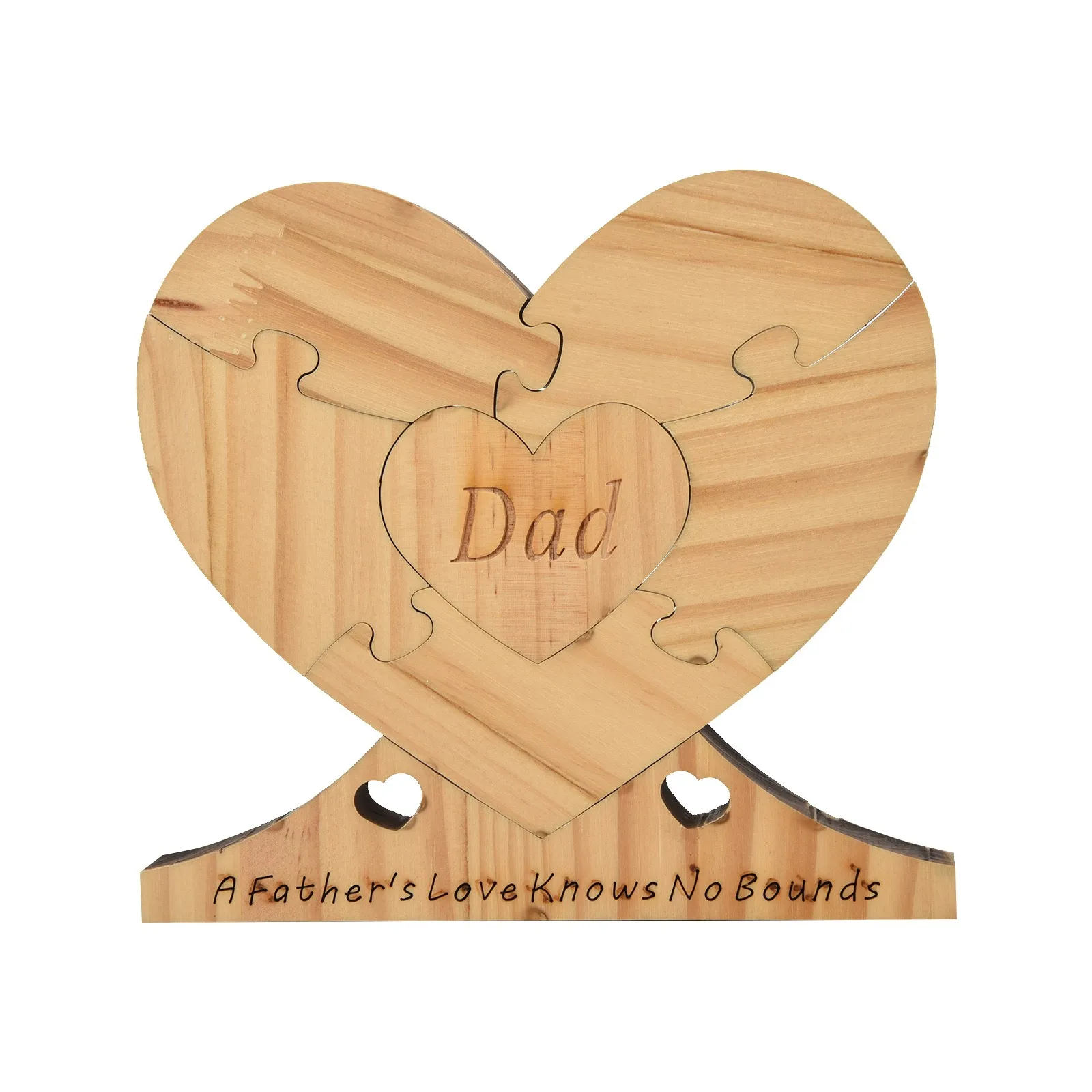 Для Father's Day Значимые Подарки 1 шт. творческий в форме сердца деревянные фигурки