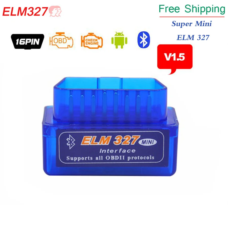 Лучшая Цена Мини Elm327 v1.5 pic18f 25k80 чип V1.5 bluetooth ELM 327 OBD2 / OBDII сканер для Android MINI elm 327|bluetooth