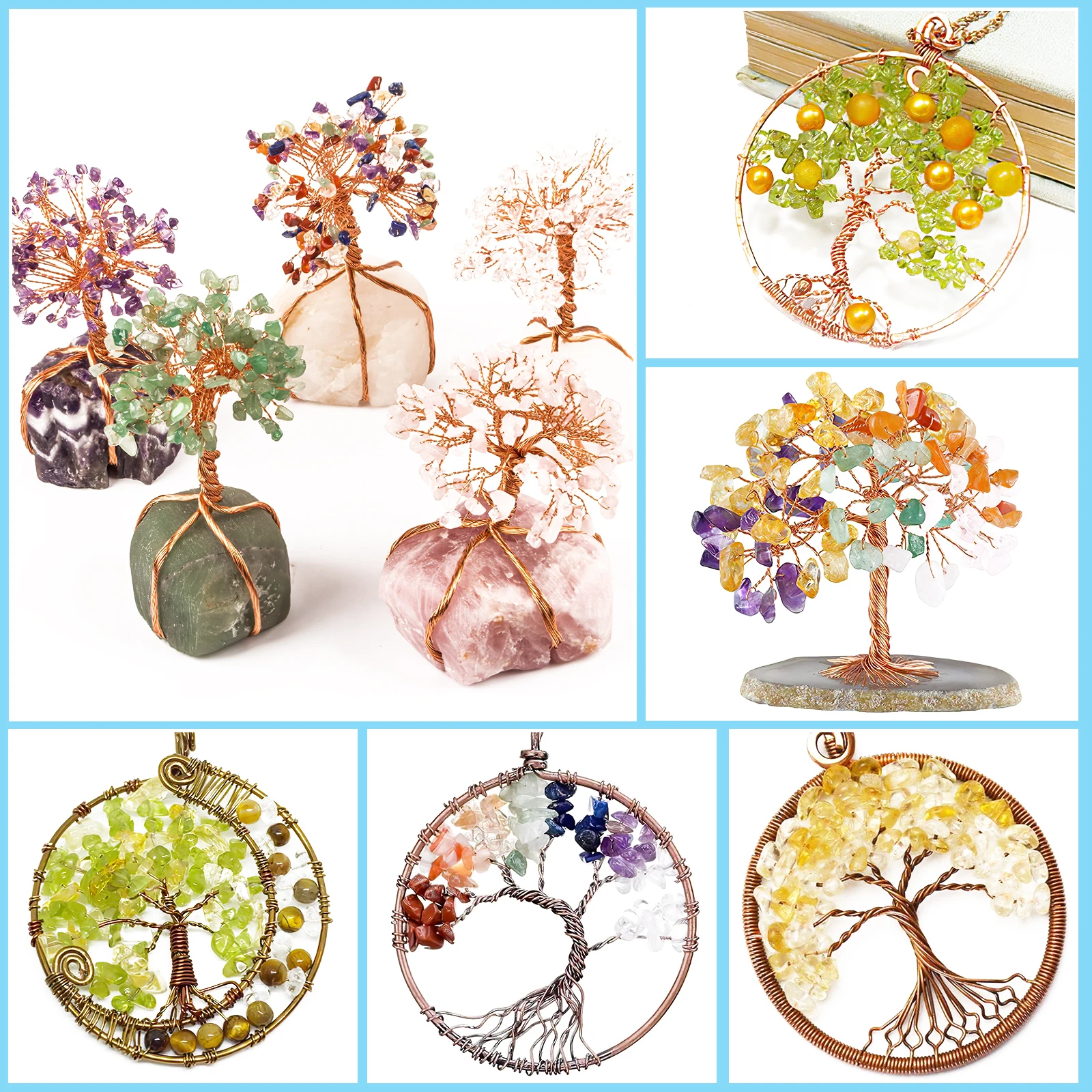 

15Color Irregular Crystal Chip Beads, 3350Pcs Jewelry Making Natural Gemstones Kit with Seed Bead, Spacers and Jewelry Making Fi