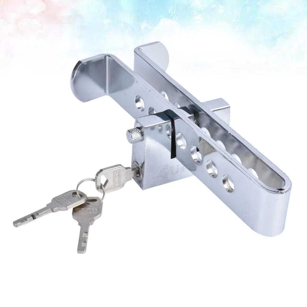 

21.5cm Height Auto Anti-theft Clutch Lock Car Brake Stainless Strong Lock Tool Vehicle Brake Lock (Sliver)