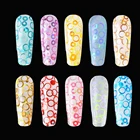 10 гпакет блеск для ногтей голографические пайетки для ногтей 3D круглый кулон покрытый ногтей конфетти Маникюр рассеиватель света Радуга пузырь смолы польский