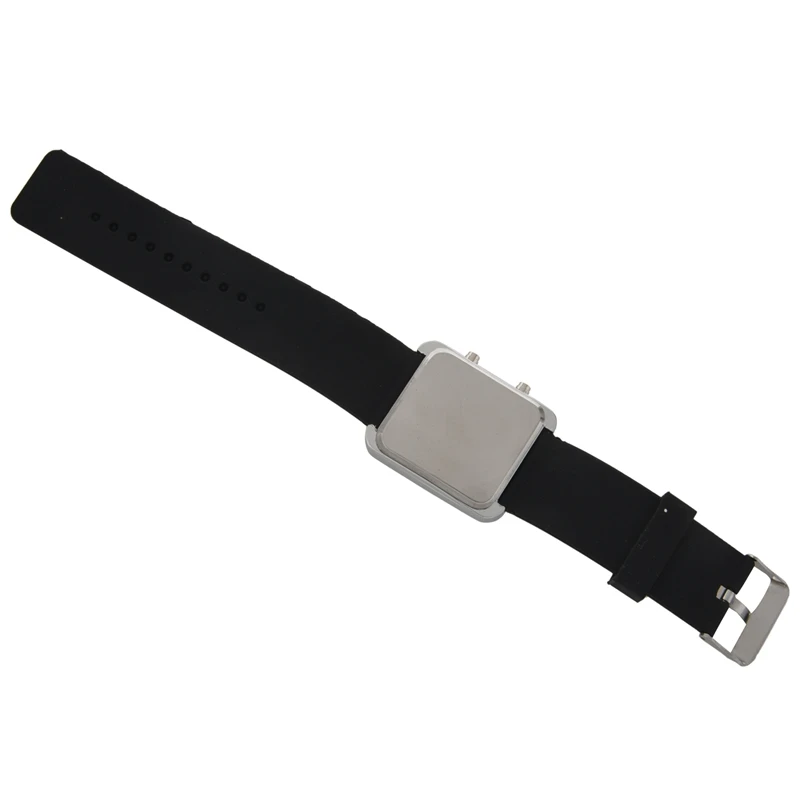 Топ унисекс силиконовые спортивные часы Красный светодиодный цифровой бинарный