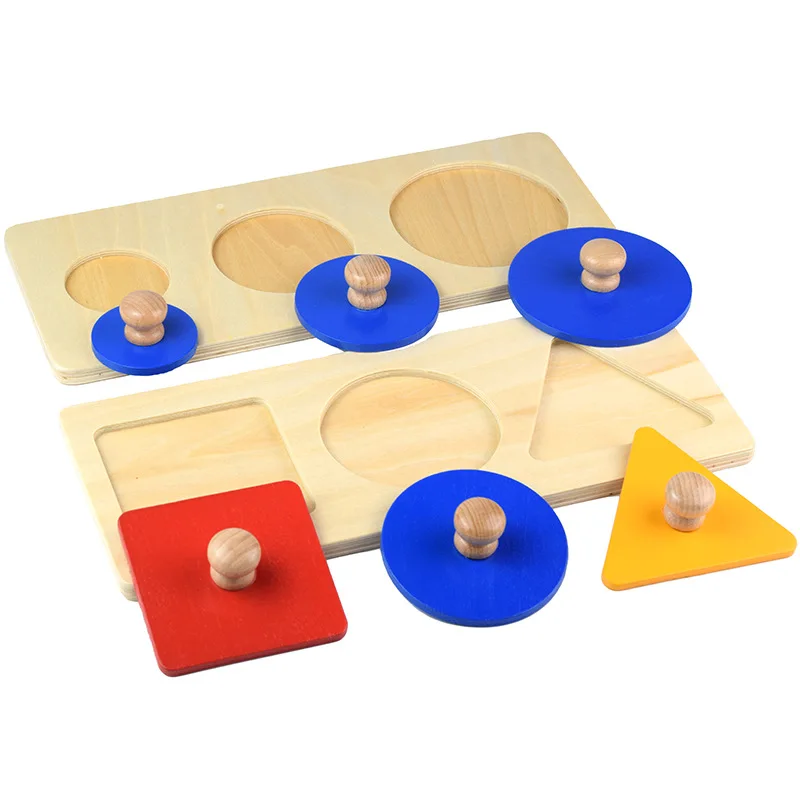 Детские игрушки Монтессори сенсорные деревянные Обучающие геометрические