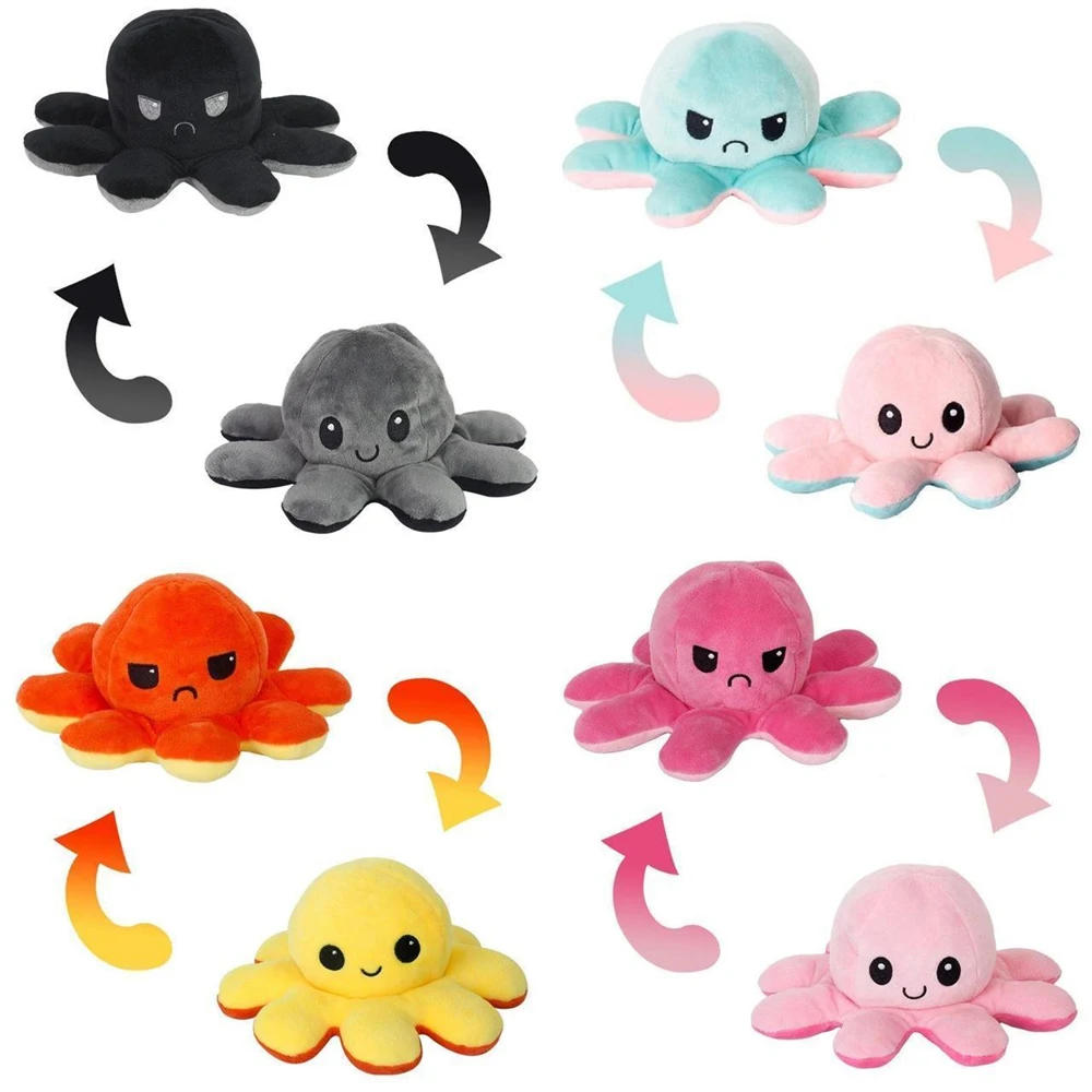 

Octopns Children's Soft Gift Chobotnice Plush Animal Children's Double Flip Doll Soft Cute Plush Peluches Eeversible Plush Toy