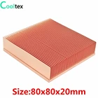 Охлаждающий радиатор COOLTEX 80x80x20 мм, из чистой меди