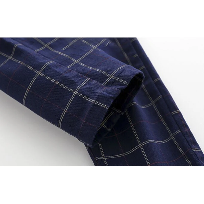 Весенние Брюки для мальчиков спортивные брюки хлопковые детские клетчатые