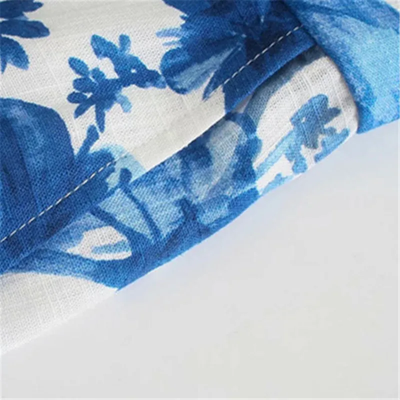 

NWOMN Za 2021 Long Jumpsuit Woman Blue Floral Female Jumpsuit Summer Overalls Women Elegant Jumpsuits Button Playsuit