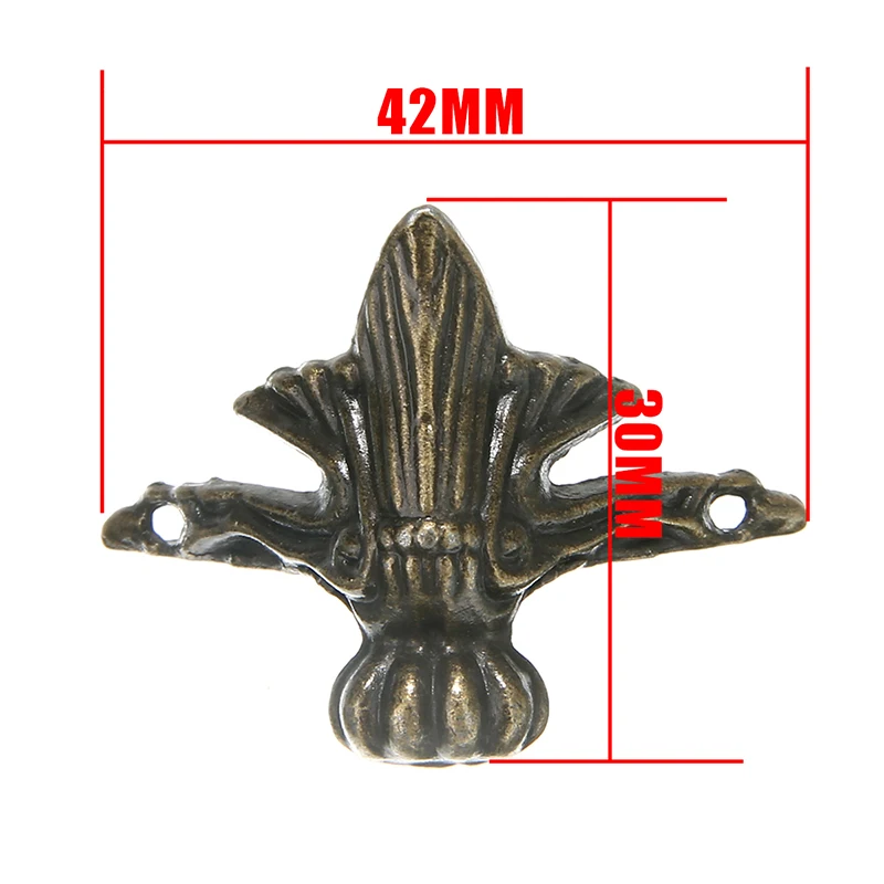 4 шт./партия 42x30 мм антикварные украшения ящик для деревянной мебели Декоративные