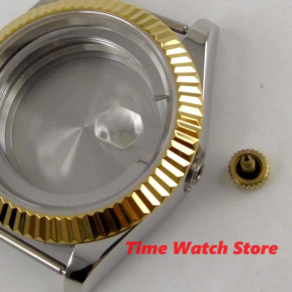 Чехол для часов 40 мм из сапфирового стекла мужские стальные часы 316L подходит ETA 2824