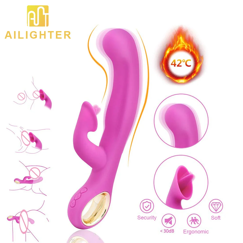 Нагреваемые Вибраторы Язык Лик Клитор Бабник Вагина Анальный Стимулятор Киски