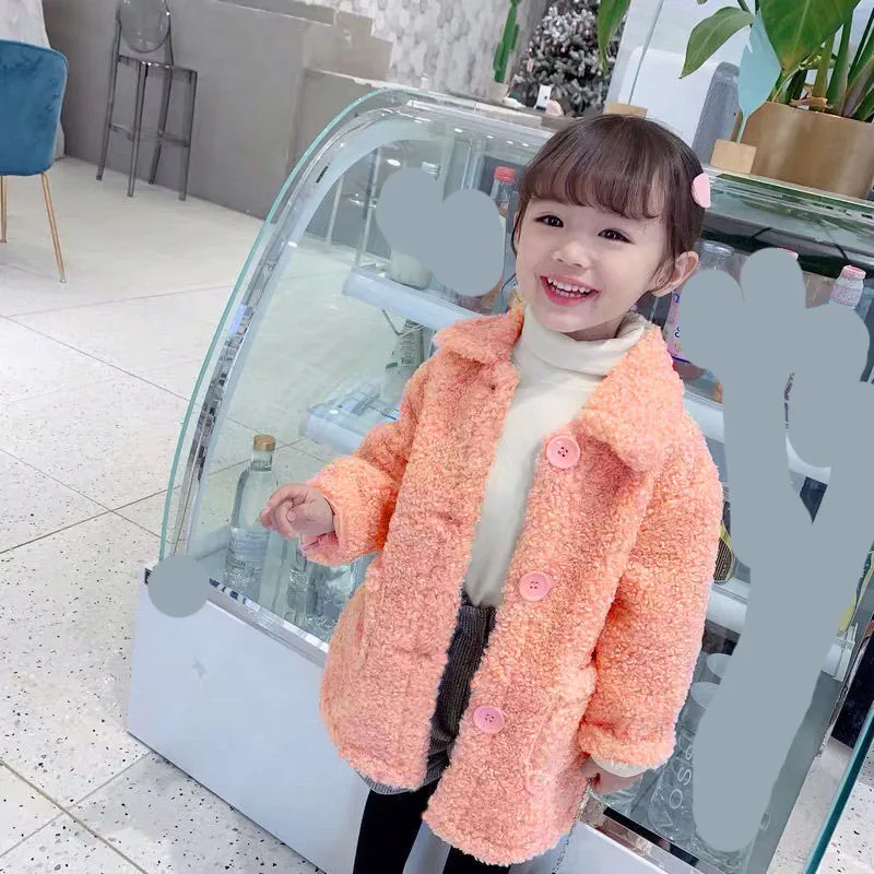 Куртка для девочек плотная Теплая Флисовая детская одежда зимняя куртка