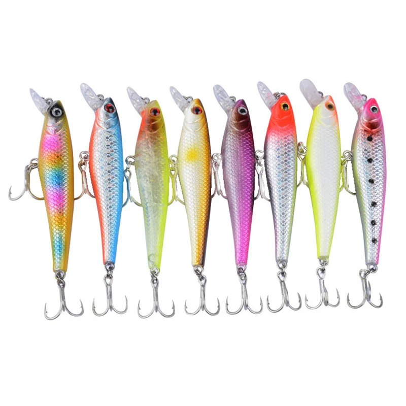 8 шт. рыболовные приманки жесткие в форме гольяна спасательная рыболовная
