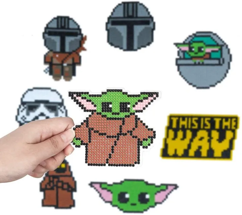 

Star Wars Baby Yoda Diamond Stickers Children's Diamond Stickers DIY Handicraft Craft Toys Puzzle Girls Gift Play House