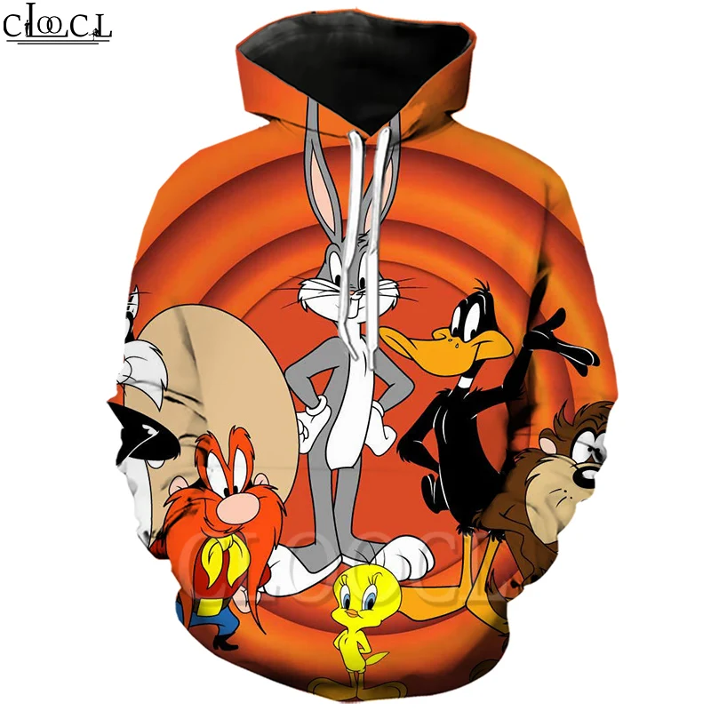 Толстовки CLOOCL с капюшоном в виде мультяшных аниме жуков и кроликов кофта для бега